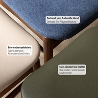 Chaise de salle à manger en bois massif couleur noyer, style rétro du milieu du siècle, chaise à dossier, chaise de loisirs, chaise rembourrée, mobilier de maison durable