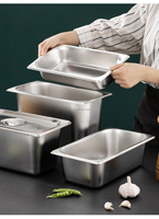 Équipement de restauration durable en acier inoxydable, bac gastronorme GN pour buffet