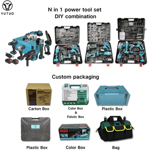 Yutuo tùy chỉnh chuyên nghiệp không dây không chổi than pin lithium bộ công cụ điện OEM dịch vụ tự làm công cụ điện Combo Kit cho hộ gia đình - Product Image 4