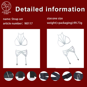 JINZHU String sexy pour femme au style audacieux, avec anneau de jambe et <span class=keywords><strong>porte</strong></span>-jarretelles intégré, accessoires pour la danse jazz en boîte de nuit - Product Image 4