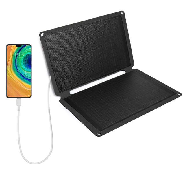 Waterproof 20 Watt Monocrystalline 23% Efficiency ETFE Pliable Portable Foldable Solar Panels USB Type-C Fast Charger Mobile 2