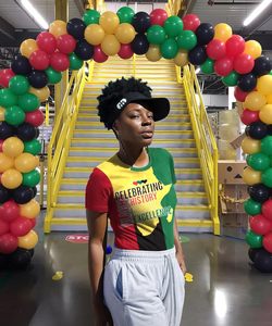 T-shirts vintage à col rond et manches courtes pour <span class=keywords><strong>femmes</strong></span>, T-shirts noirs sur le thème de l'histoire afro-américaine, célébrant la Journée de l'émancipation, 60 % coton - Product Image 3