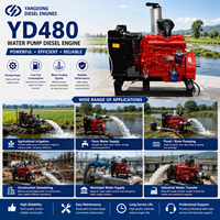 Moteur diesel refroidi par eau SCDC Yangdong YD480 29 kW 40 CV 3000 tr/min 4 temps à démarrage électrique pour pompe à eau d'irrigation agricole