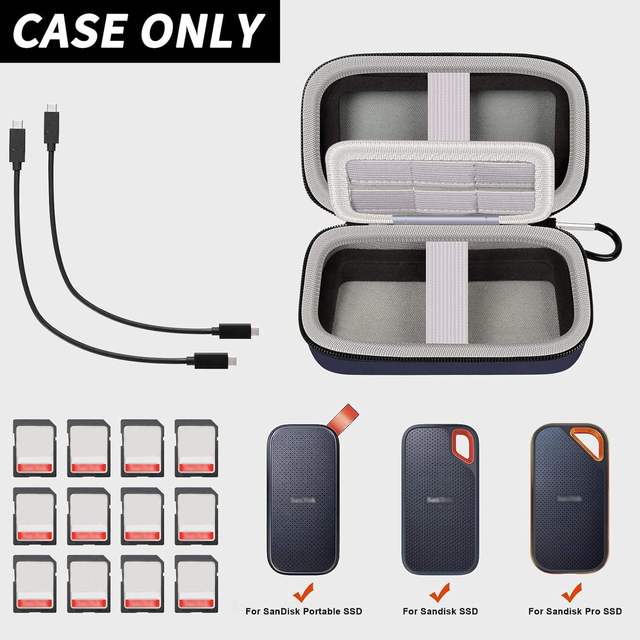 Custom EVA Hard Disk Drive Travel Storage Case Portable External SSD Hard Drive Protective Special Purpose Bags & Cases