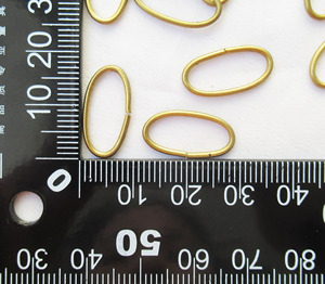 Anillo de salto de latón Olivary 1,2x9x18mm conector de anillo ovalado fabricación de joyas DIY - Product Image 3