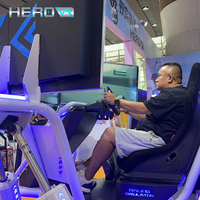 Simulateur de conduite automobile professionnel populaire à 3 écrans et 6 degrés de liberté, volant de jeu