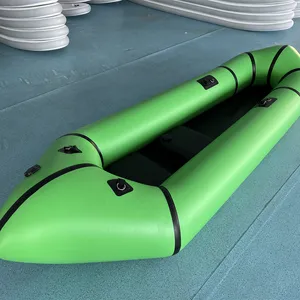 2023 baru etyle Tpu ringan tiup perahu dayung putih paket air rakit 1 orang Packraft tiup/sepeda rakit Kayak dayung
