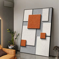 Personnalisé salon canapé fond mur peinture décorative 3d en trois dimensions peinture suspendue relief grès texture murale