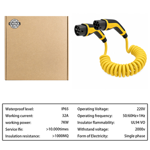 หัวชาร์จ EV 250V Type2 AC 32A เฟสเดียวการรับรอง ce/tuv ขั้วต่อการชาร์จ EV ตัวผู้และตัวเมีย - Product Image 2