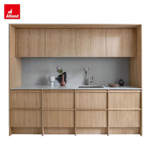 Meubles Alland, îlot chaud, style japonais scandinave, armoire de cuisine en <span class=keywords><strong>bois</strong></span> sur mesure, robinet écologique, teinte claire - Product Image 1