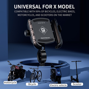 Support de téléphone pour moto Kewig ODM OEM, fixation rapide, utilisation d'une seule main, compatible avec les smartphones de 5,4 à 7,2 pouces, pour vélo, scooter, VTT - Product Image 3