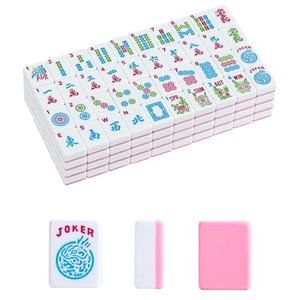 Juego de Fichas de Mahjong Americanas de Acrílico Personalizadas, Modelo para el Hogar, con Bolsa de Almacenamiento, Acabado Artesanal de Alta Calidad - Product Image 1