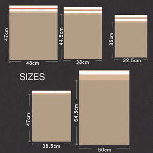 Logo personnalisé Double bande adhésive Mailer Emballage de vêtements Pear Off Enveloppe en papier kraft reforgé pour les envois de retour - Product Image 4