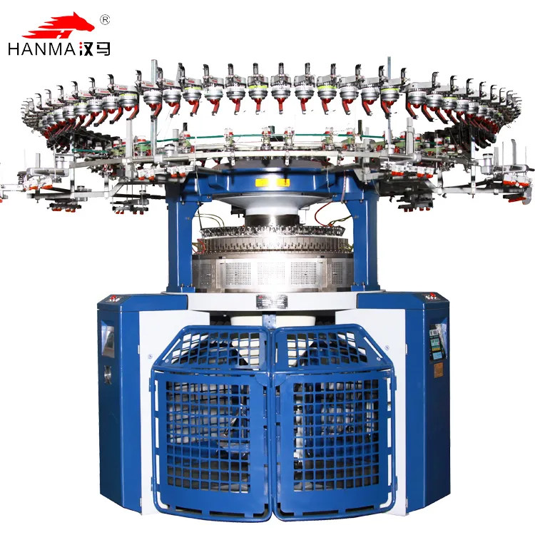 Hanma-máquina de punto de Jacquard doble, máquina de tejer textil, máquina de fabricación de tela
