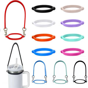 Accessoires pour gobelets en gros : Cordon <span class=keywords><strong>de</strong></span> transport en silicone, support anneau <span class=keywords><strong>de</strong></span> suspension en silicone pour bouteille d'eau, compatible avec les poignées <span class=keywords><strong>de</strong></span> gobelets - Product Image 2