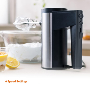 เครื่องผสมอาหารแบบมือถือ 6 สปีด เทอร์โบ 300 วัตต์ สำหรับใช้ในครัวเรือน หน้าจอดิจิตอล ตัวเครื่องสแตนเลสสตีล สำหรับตีไข่และอาหาร - Product Image 2