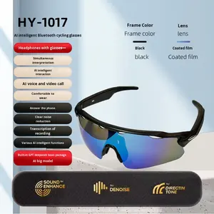 แว่นตาอัจฉริยะสำหรับกีฬาข้ามพรมแดน ฟังเพลง ปั่นจักรยาน พร้อมระบบแปลภาษาด้วยเสียง AI ฟิล์มมองกลางคืน วัสดุ TR90 จากโรงงาน - Product Image 6