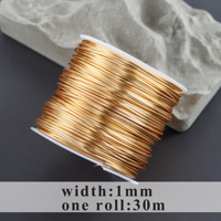 Accessoires de bijouterie M997, conformes à la norme REACH, sans nickel, fil de cuivre, plaqué or 18 carats, ne se décolore jamais, un rouleau/lot