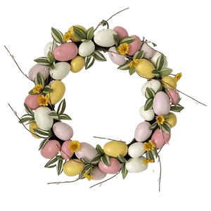 Senmasine 18inch 20inch 22inch Easter Eggs Wreath For Front Door Hanging Decoration Colorful Spring Wreaths