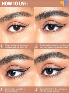 Delineador de Ojos Magnético Negro Mate a Prueba de Agua, Delineador de Ojos de Secado Rápido, Resistente a Manchas, de Larga Duración, Delineador Líquido Anti-Manchas - Product Image 5