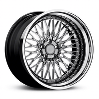 Jantes de voiture chromées, design en maille, 17-19 pouces, 9-13J, 5x112, 5x114.3, 5x120, jantes forgées en 3 parties pour BMW, Porsche, Audi, Benz