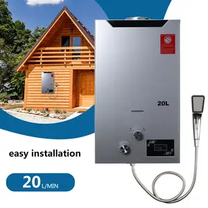 Aquecedor de água propano para casa móvel, 20L, 40KW, 5.28GPM, GLP, novo estilo, inteligente, instantâneo, sem tanque, gás gêiser residencial