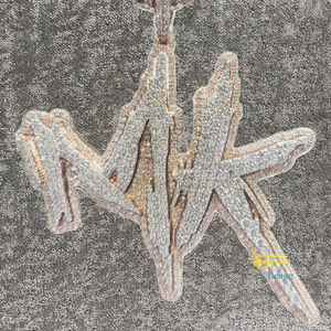 Pendentif personnalisé Hip Hop en argent sterling 925 plaqué or, moissanite VVS taille brillant, certifié GRA, avec logo, lettre ou nom - Product Image 3