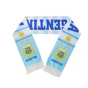 Custom Fashion 44 Country Printing Promotional Sports Soccer Football Cotton Scarf With Logo