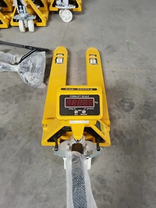 300kg Hand Pallet Truck with Weighing Scales Hydraulic <strong>Lift</strong> <strong>Fork</strong> Height 75-195mm for <strong>Offroad</strong> &amp; Rough Terrain - Product Image 2