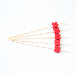 J & M 100PC <span class=keywords><strong>Count</strong></span> 4.7in bốn-pental thiết kế màu các loại thân thiện với môi tre Cocktail dính dùng một lần đính cườm dính cho thanh công cụ - Product Image 6