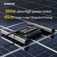 Robot de nettoyage de panneaux solaires SUNNOVA L1 haute efficacité 3 MW/jour à double brosse, adapté pour 20 panneaux °   Entretien des Centrales Photovoltaïques