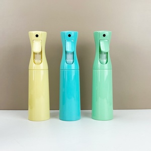 High-pressure Continuous Spray <b>Bottle</b> 200ml 300ml 500ml Green Silk Screen Customized Logo Ultra-fine Mist Plastic <b>Bottle</b> - Product Image 3