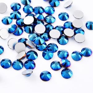 SS12 SS16 Vente en gros de strass en cristal AB violet coloré, pierres en verre non thermocollantes, strass plats, strass en cristal - Product Image 3