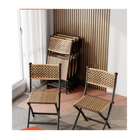 Meubles en métal étanches à l'eau en aluminium corde osier rotin extérieur Tables et chaises de jardin ensemble pour les repas en terrasse