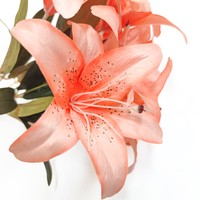 Großhandel 7 Köpfe Künstliche Lilie Blumen sträuße Lila Weiß Rosa Lilie Blumen für Hochzeit Home Hotel Blumen arrangement Party Dekor
