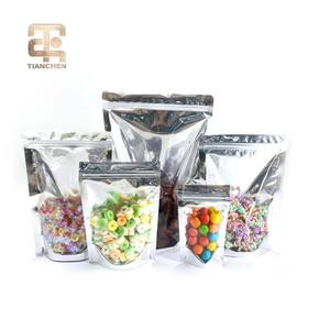 Sachet Doypack imprimé en VMPET coloré avec fermeture éclair et encoche de déchirement pour l'emballage de lait, aliments pour animaux et gelées - Product Image 1
