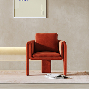 Chaise italienne nordique de luxe en tissu pour salon avec <span class=keywords><strong>accoudoir</strong></span> Chaise à coussin de dossier Combinaison de table basse Chaise de canapé de loisirs - Product Image 2