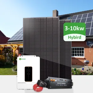 Германия склад хранения энергии фотоэлектрическая панель вне сети гибридная 10 кВт однофазная полная солнечная система