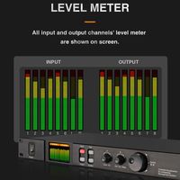 Processeur audio numérique Paulkitson A808 avec écran tactile 8 entrées et 8 sorties, équipement audio métallique avec système de gestion des enceintes