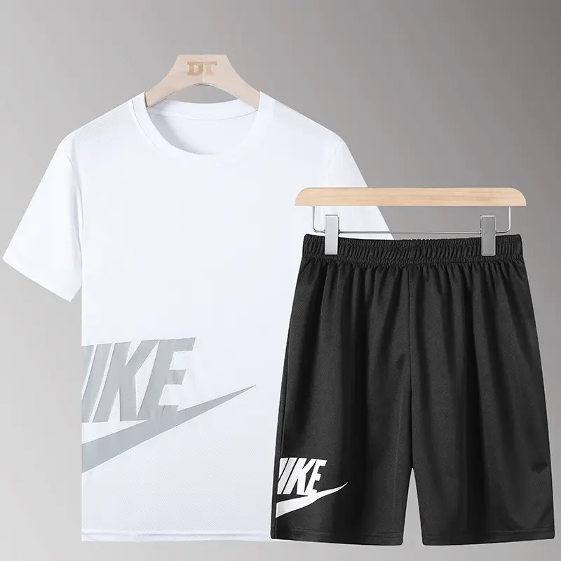 Custom Men's Short Sets 2 Piece Outfits Casual Track Suits Short Sleeve Athletic Sweatsuits for Men Suitable Running Sportswear