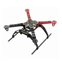 Bras de châssis Multicoptère Quadricoptère F450 F550 Rouge+Noir pour châssis de drone, pièce Flamewheel, axe principal
