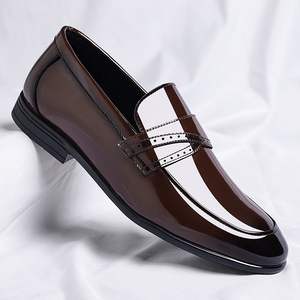 Mocasines de Vestir para Hombre, Parte Superior de PU Transpirable, Cerrados, Antideslizantes, Resistentes, Cómodos, para Oficina, de Goma, para Todas las Temporadas - Product Image 1