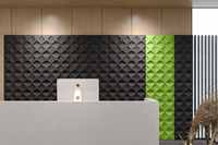 Panneau Acoustique Géométrique 3D en PET, Décoration Murale Moderne en Fibre de Polyester avec Design Modèle 3D pour Maison, Bureau, Appartement, Chambre et Salle de Sport