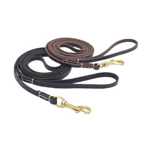Best Sell Strong Dog Leash Durable Rope Cowhide Leather with Brass Hook Leather <b>Pet</b> Leash - Product Image 1