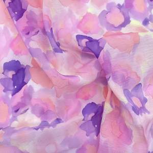 Tissu léger de concepteur imprimé floral multicolore personnalisé par sublimation 100% polyester transparent fleur <span class=keywords><strong>organza</strong></span> pour robe - Product Image 4