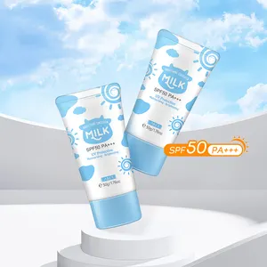 Laikou milk brightening transparent sunscreen spf 50 PA+++ korean uv protection sun screen cream no alcohol chemicals