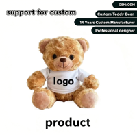 Offre Spéciale : T-shirt Ours en Peluche Personnalisable avec Logo – Jouets en Peluche Doux, Animaux en Peluche, Jouets pour Enfants, Poupées Mignonnes Anime Personnalisables