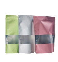 Sac noir pochette d'emballage de qualité alimentaire de noël pour bonbons 3 fermeture éclair latérale en plastique mat sucre personnalisé PE pochette debout 1000 pièces
