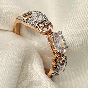 Lab Grown Diamond Wholesale Real 10K 14K 18K Solid <b>Gold</b> VVS Moissanite Engagement Band <b>Ring</b> Iced Out Wedding <b>Ring</b> - Product Image 1