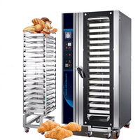 Four combiné automatique à 3 plateaux pour petits pains, avec vapeur, pour boulangerie, à gaz, à chariot rotatif